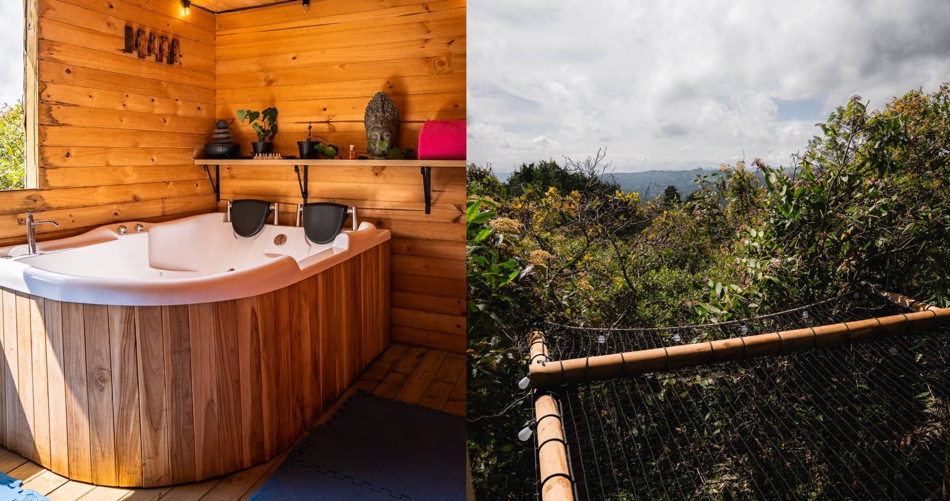 Jacuzzi privado y malla catamaran · Alaia Chalet